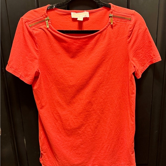 MICHAEL Michael Kors Tops - Women's Red Top with Zipper Detail